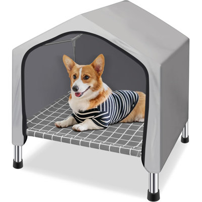 Tucker Murphy Pet 2 In 1 Indoor Dog House Elevated Dog House Portable Dog Cat Tent House Tent Dog Sunshade Tent Pet House With Removable Cover Suitable For Cats Dogs Wayfair